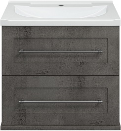 Misty Тумба под раковину Марта 60 подвесная темный бетон – фотография-1